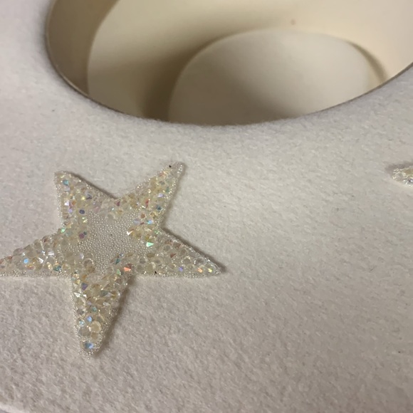 Wyeth Stars ⭐️ Rancher Hat Brim Sequin embellished Wool ivory main image 6
